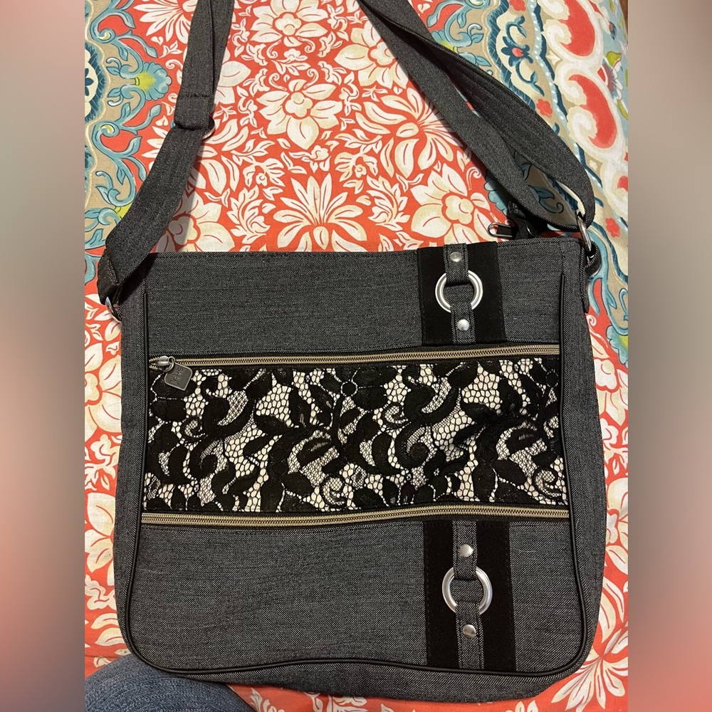 Cute feminine cloth and lace purse